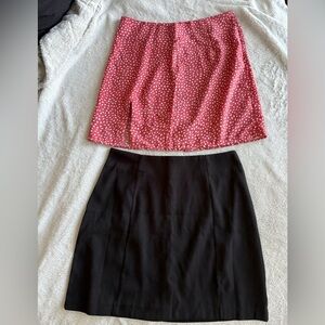 Polka Dot Red and Black Skirt Set
